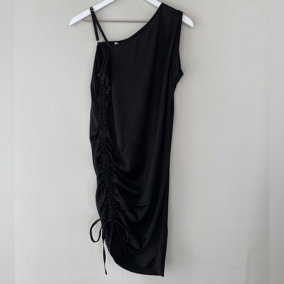 Alexander Wang NWT One Shoulder Ruched Dress - Picture 2 of 9